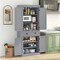 Freestanding Tall Kitchen Cabinet with 3-Position Adjustable Shelves and Large Capacity Drawer